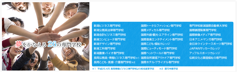 夢をかなえる25の専門学校